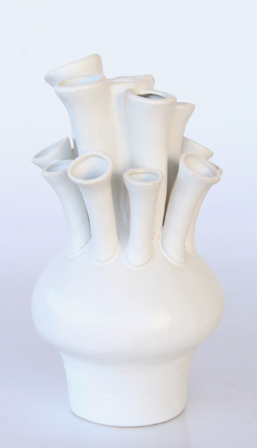 Off White Ceramic Tulip Vase